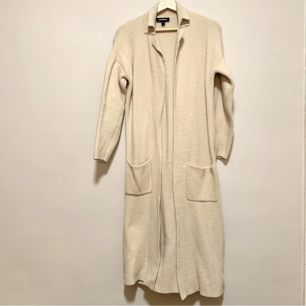 Express Open Front Maxi Cardigan Xs - image 1